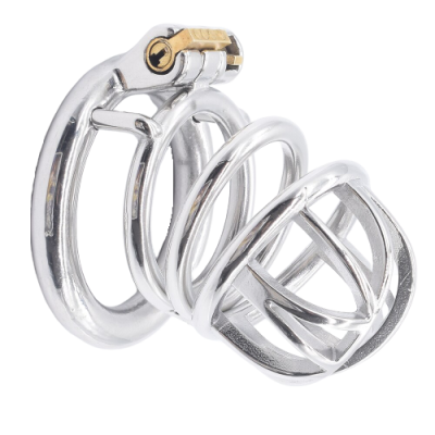 Cage De Chasteté Homme Mini Locky 6x3.2cm - Argent, Plastique Sans Phtalate, Garantie 1 An